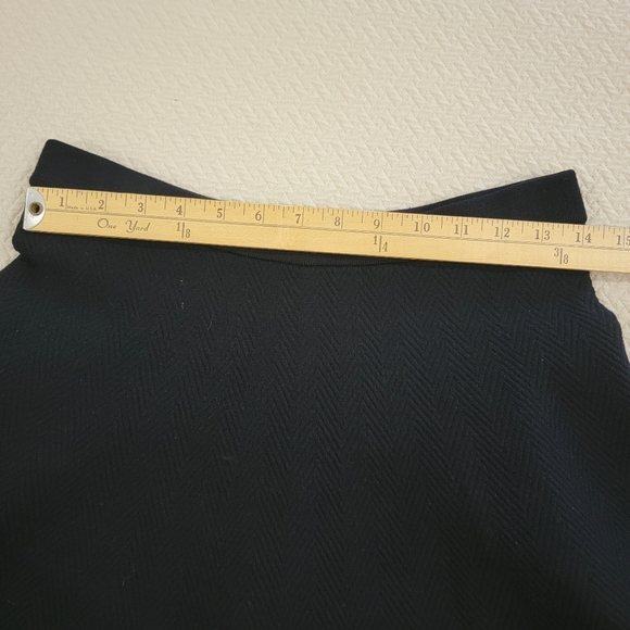 Catherine Malandrino Black A-Line Skirt Size Small Ribbed Textured Pattern - Picture 6 of 10